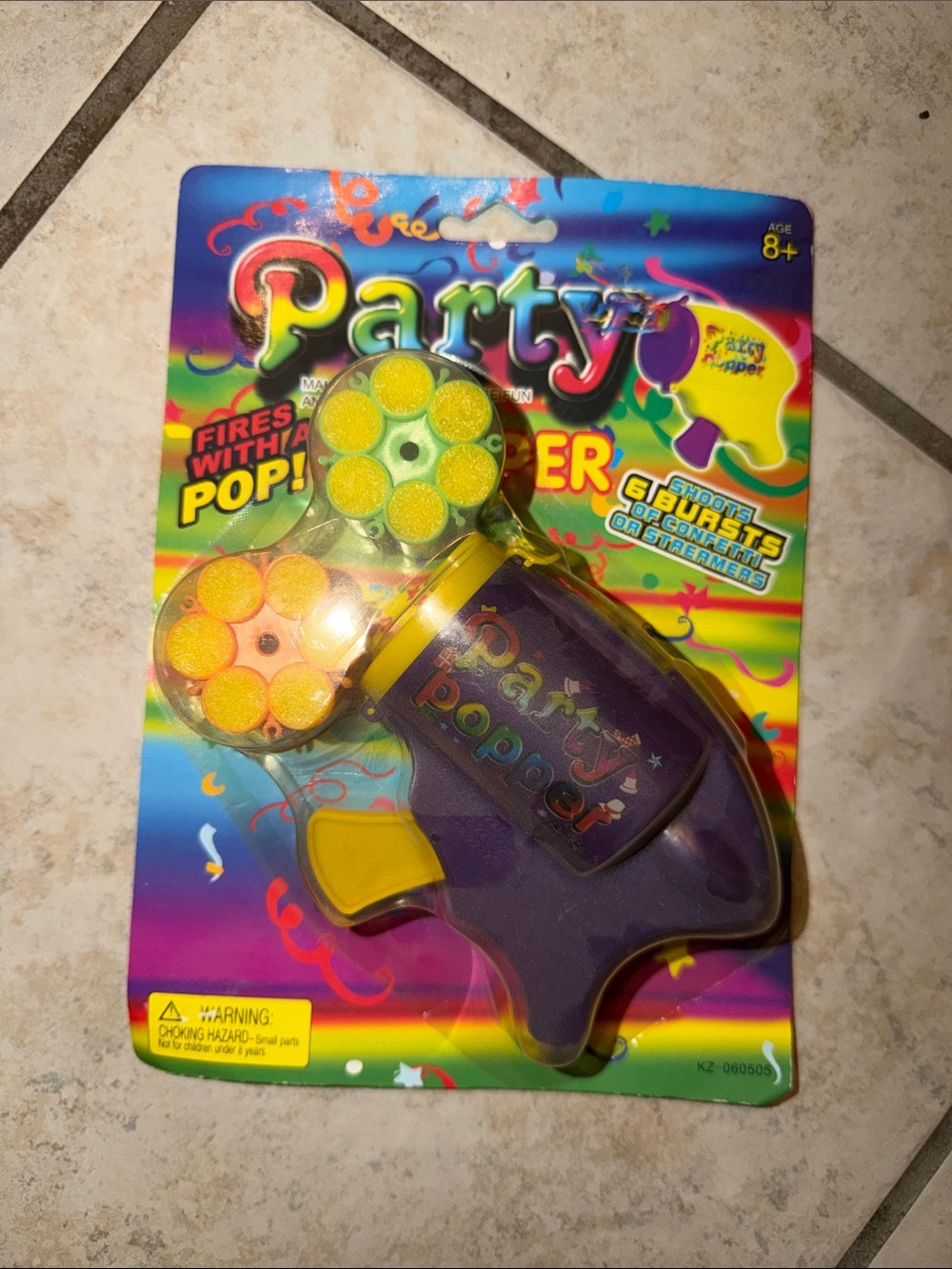 Popper Confetti Shooter - Purple/Yellow